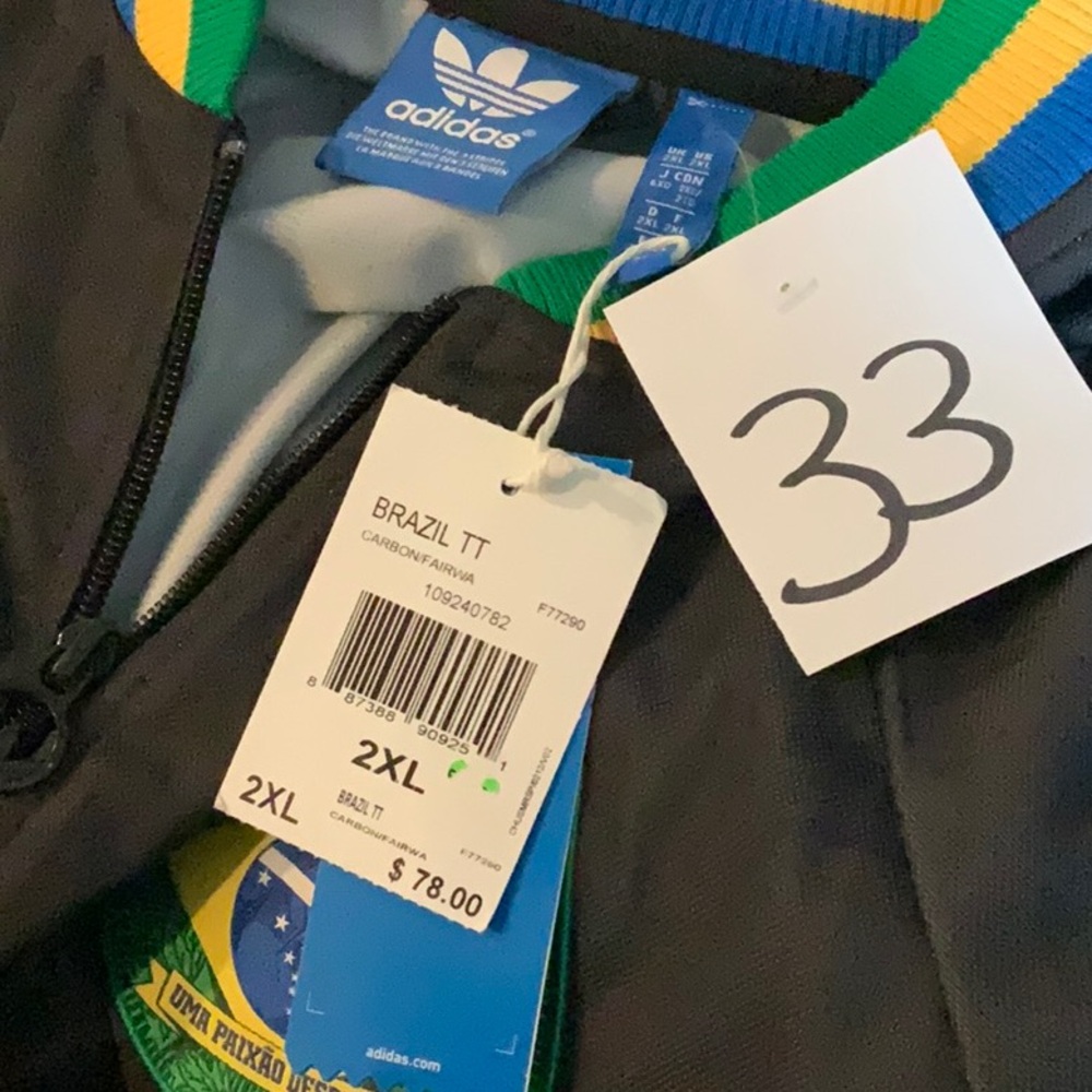 Adidas Men’s Brazil Track Jacket - 2XL - NWT - Picture 4 of 11